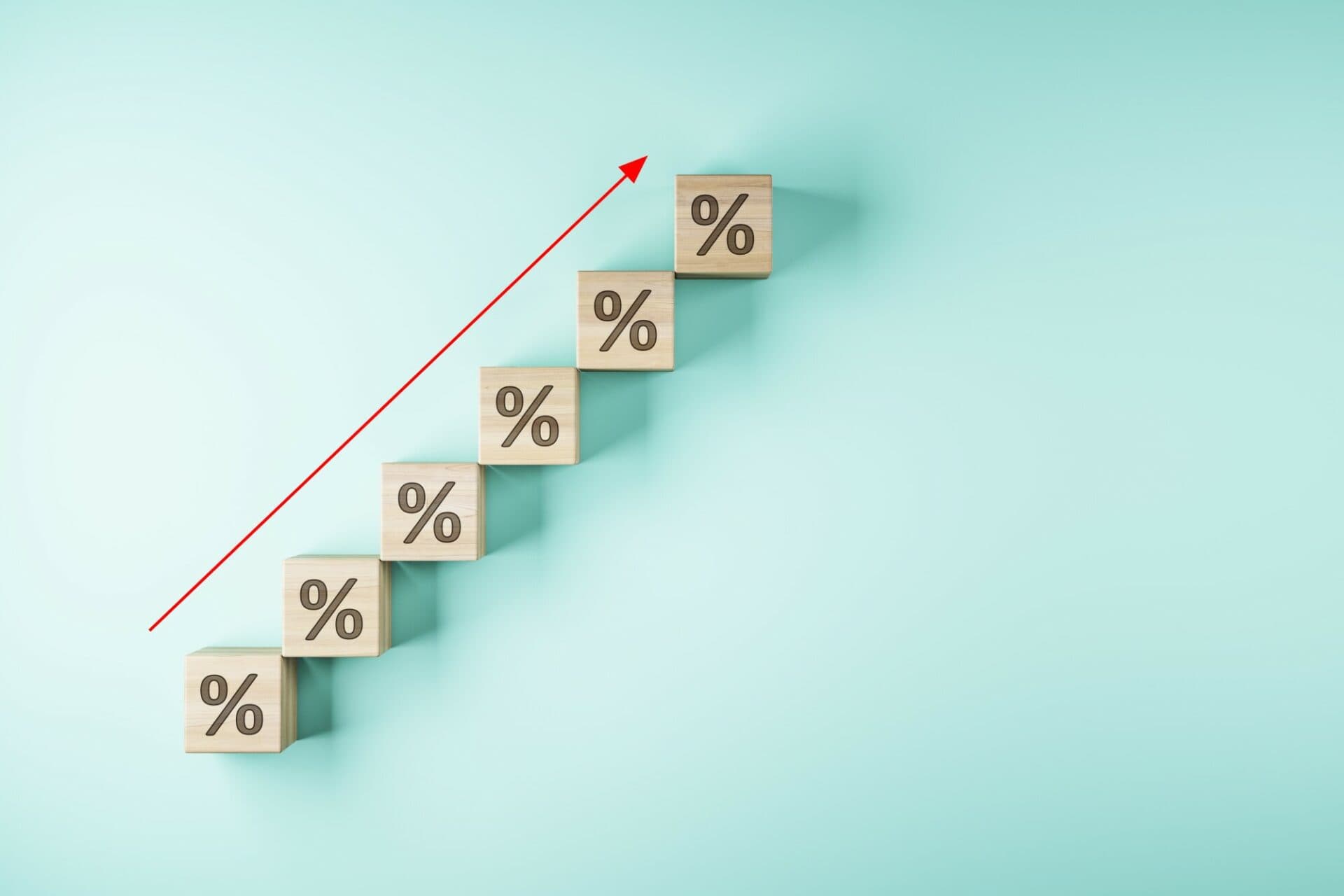 Value increasing as a percentage at every step
