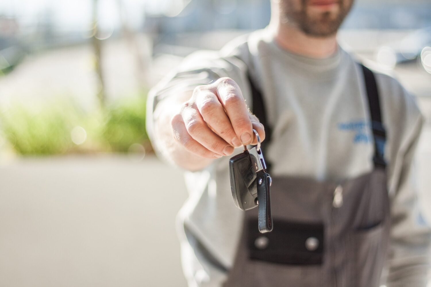 Man handing Key